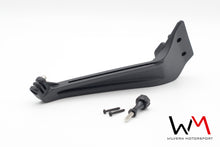 Load image into Gallery viewer, RHD Wilvern Motorsport GoPro mount for Recaro Sportster CS Seat with thumbscrew and replacement screws shown from rear